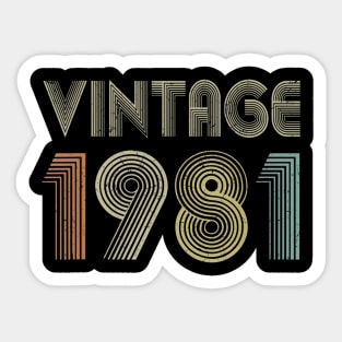 39th Birthday Gift Vintage 1981 Classic Men Women 39 Years Sticker